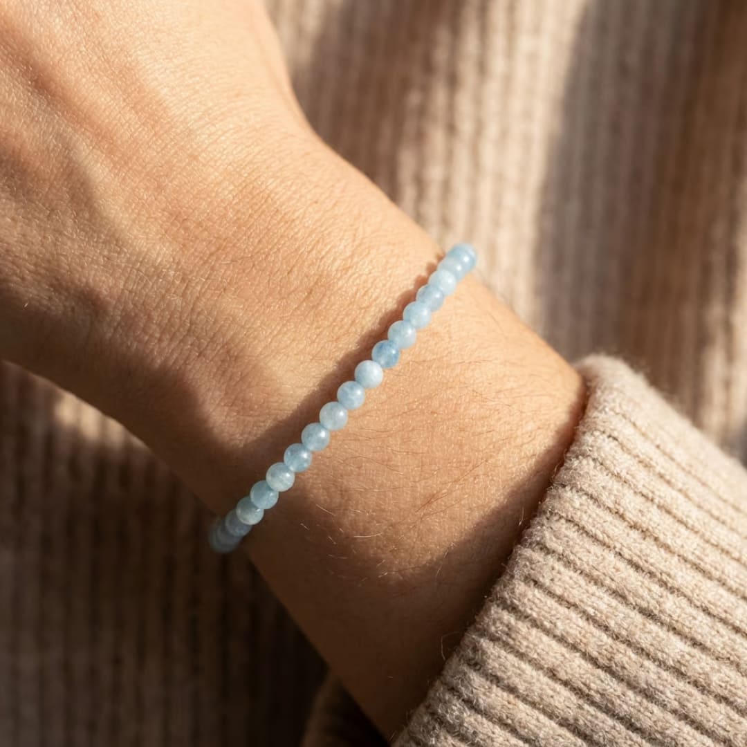 Fine 4 mm Stone Bead Bracelet