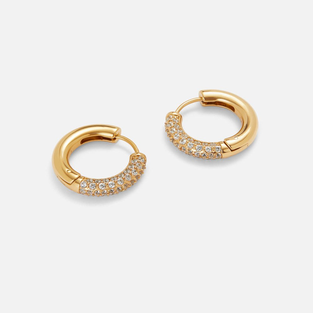 Pavé Huggie Earrings