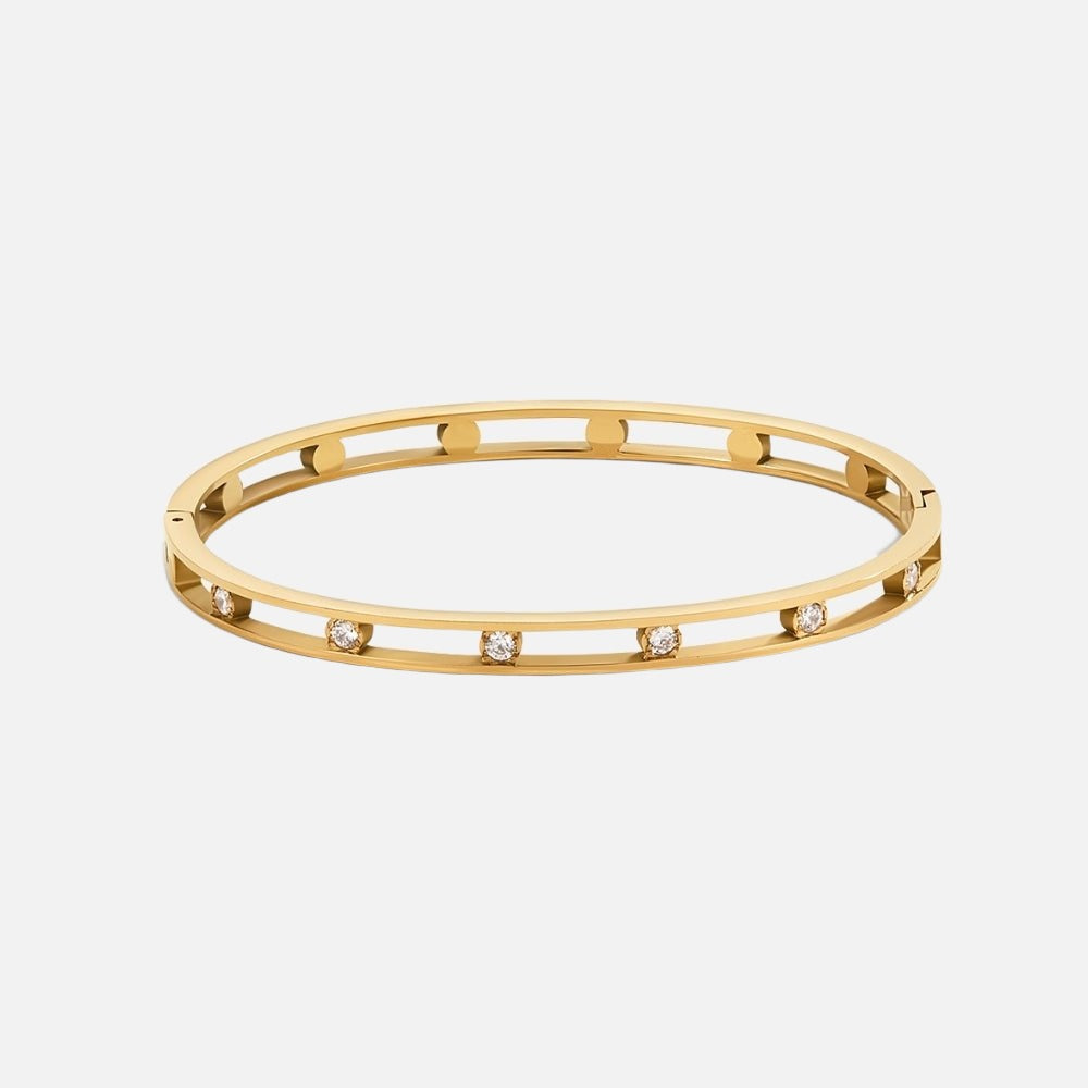 Sofia Crystal & Gold Bangle
