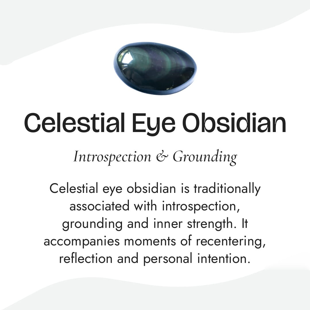 "Celestial Eye" Adjustable Ring in Obsidian