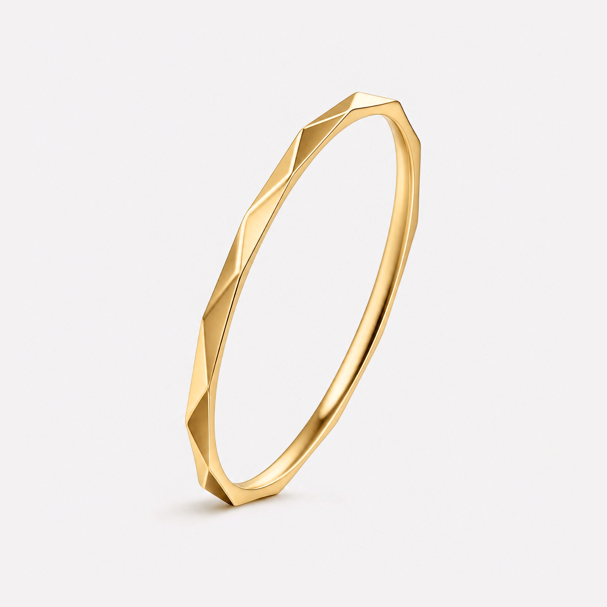 Sveva Faceted Stacking Ring