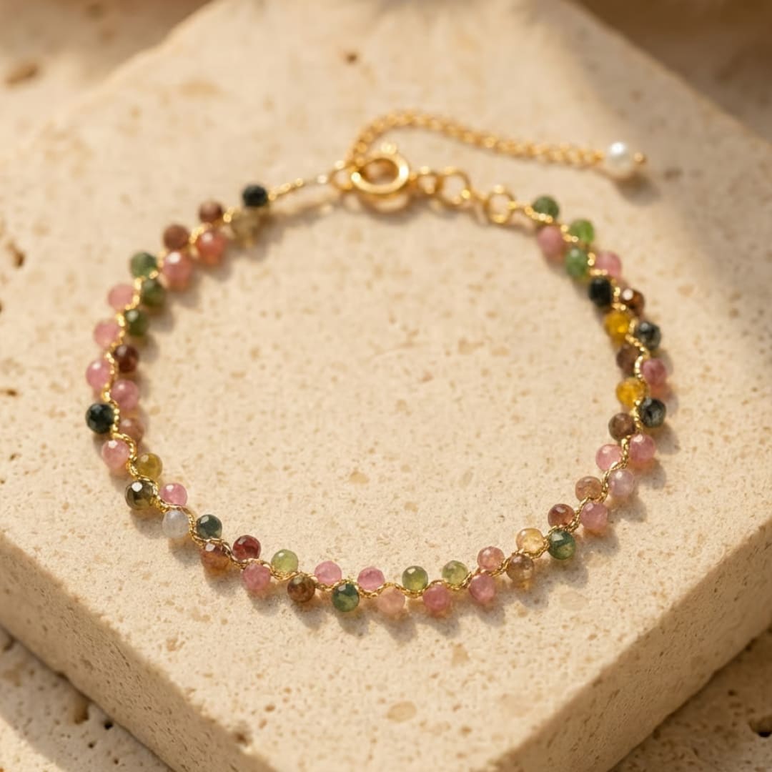 Elegant Bracelet in Multicolor Tourmaline