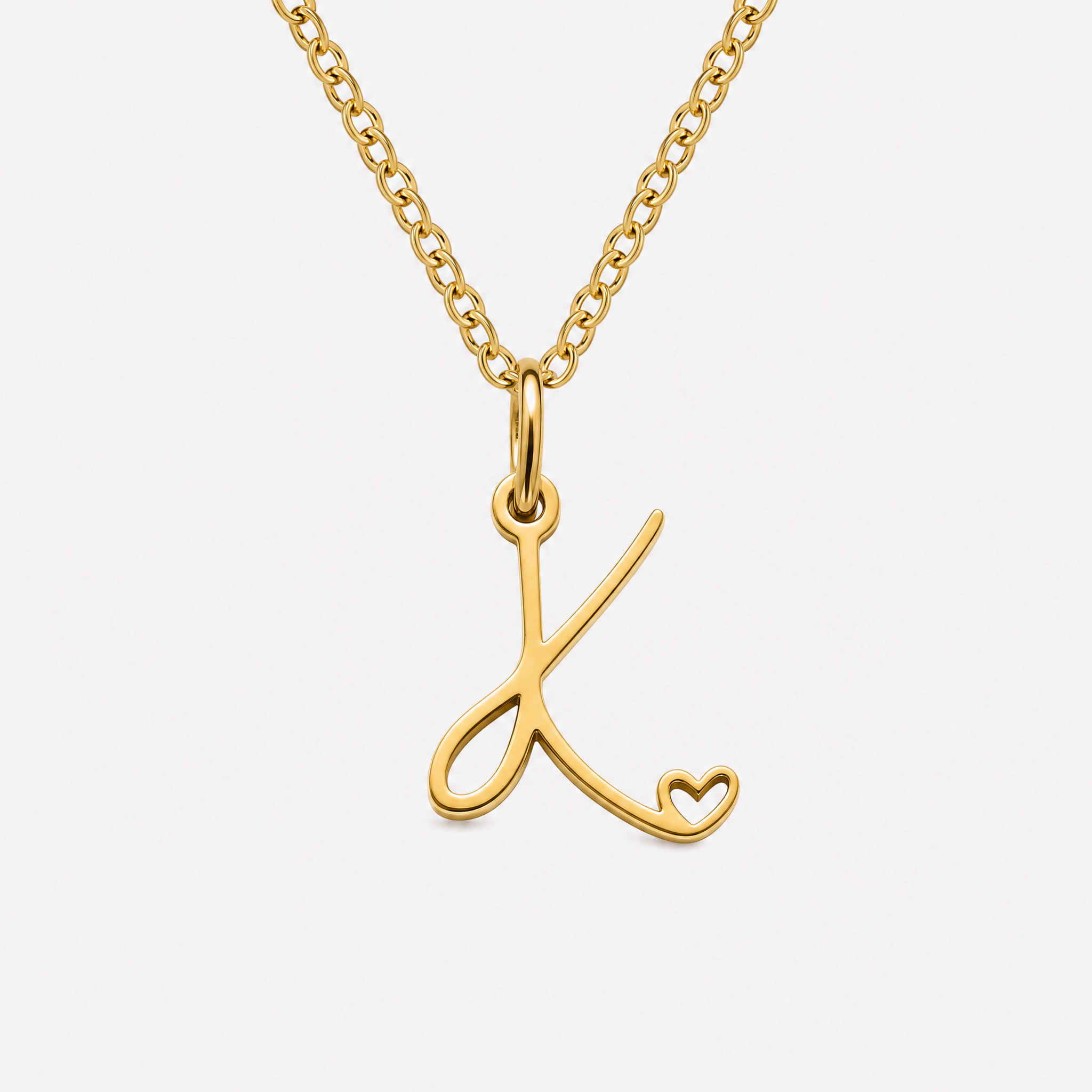 Carina Heart Initial Necklace