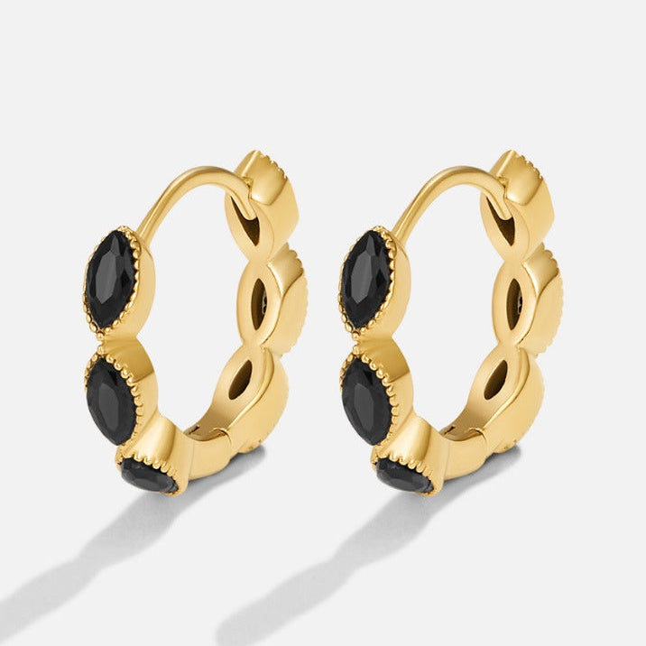 Bruna Onyx Hoops