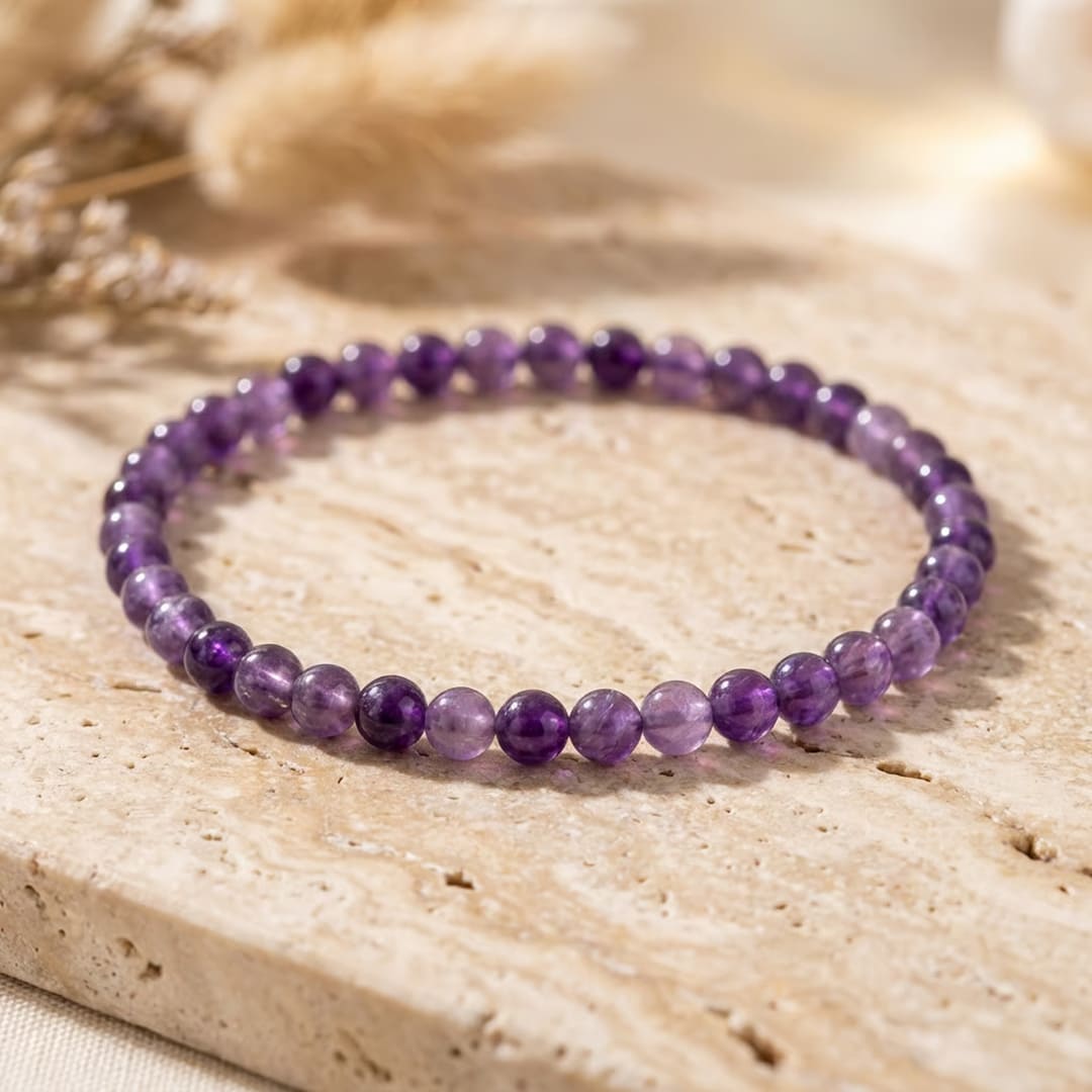 Fine 4 mm Stone Bead Bracelet