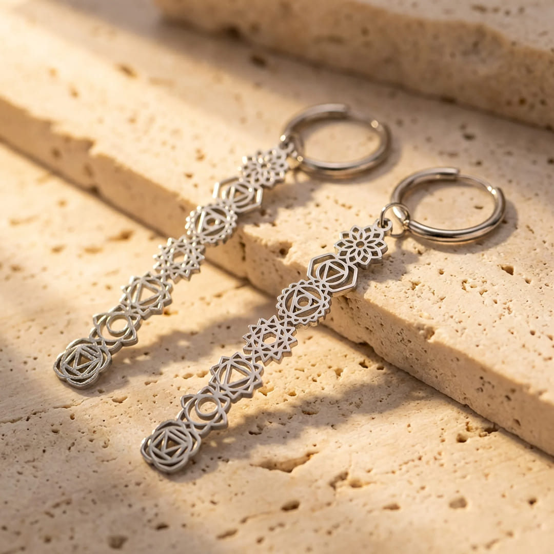 7 Chakra Symbols Earrings