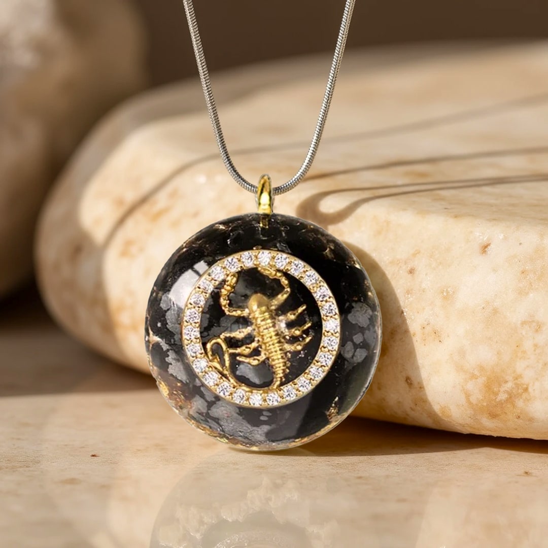 "Astrological Sign" Orgonite Pendant in Stone Chips