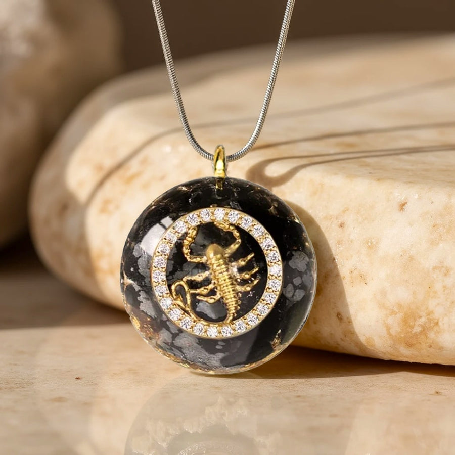 "Astrological Sign" Orgonite Pendant in Stone Chips