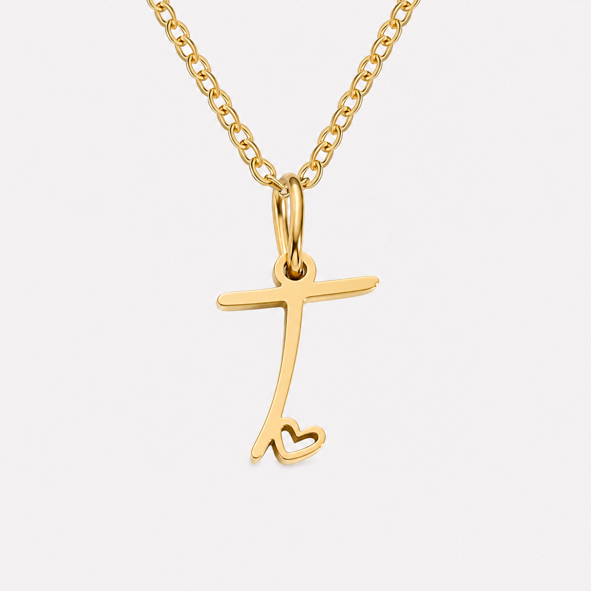 Carina Heart Initial Necklace