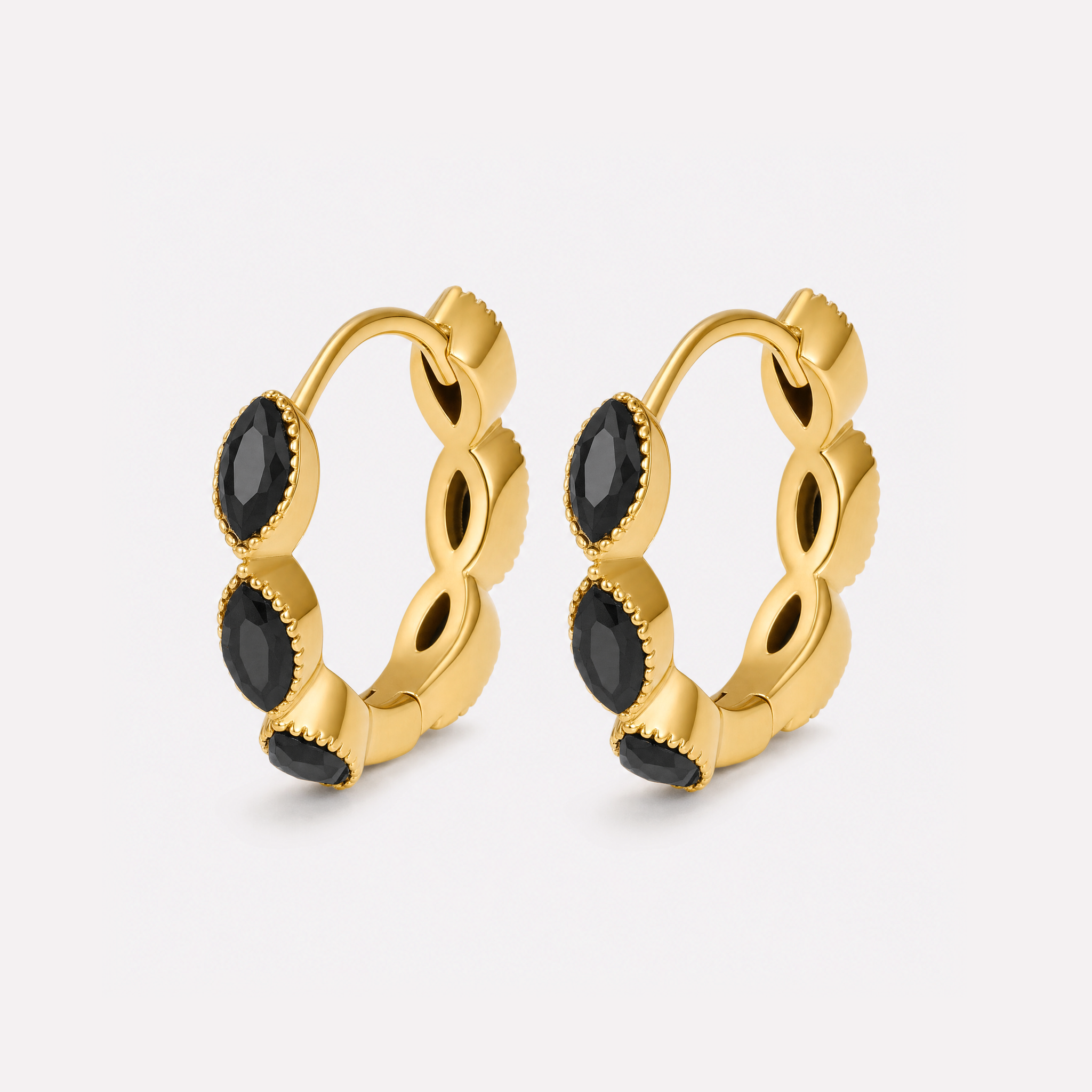 Bruna Onyx Hoops