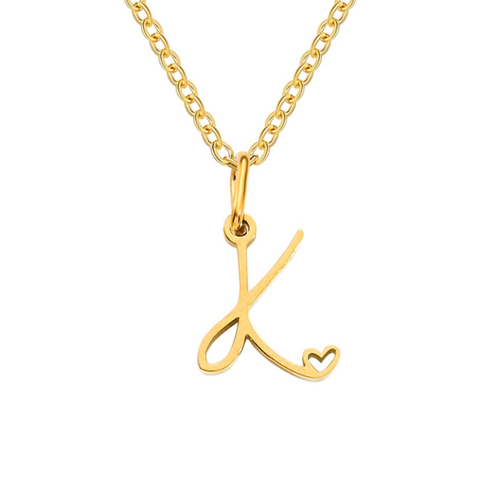 Carina Heart Initial Necklace