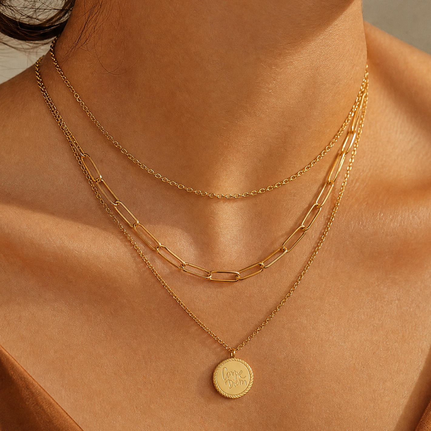 Loredana Layered Coin Necklace