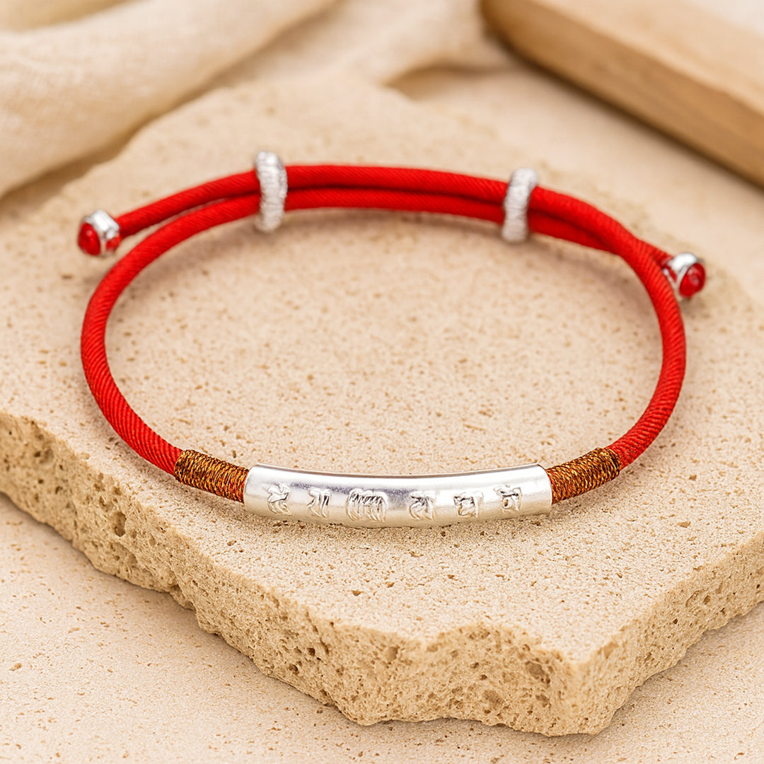 Braided Red Cord Bracelet - Lucky Charm