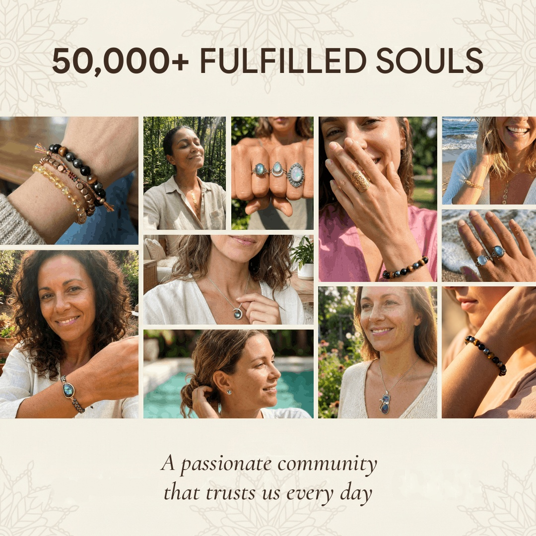 "Rainbow" Set of 7 Bracelets in Natural Stones
