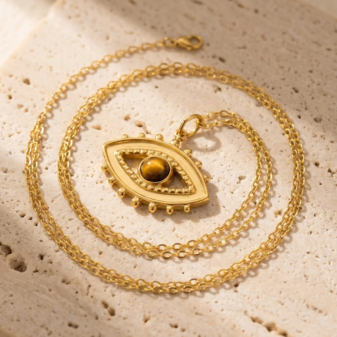 "Golden Gaze" Necklace in Tiger's Eye