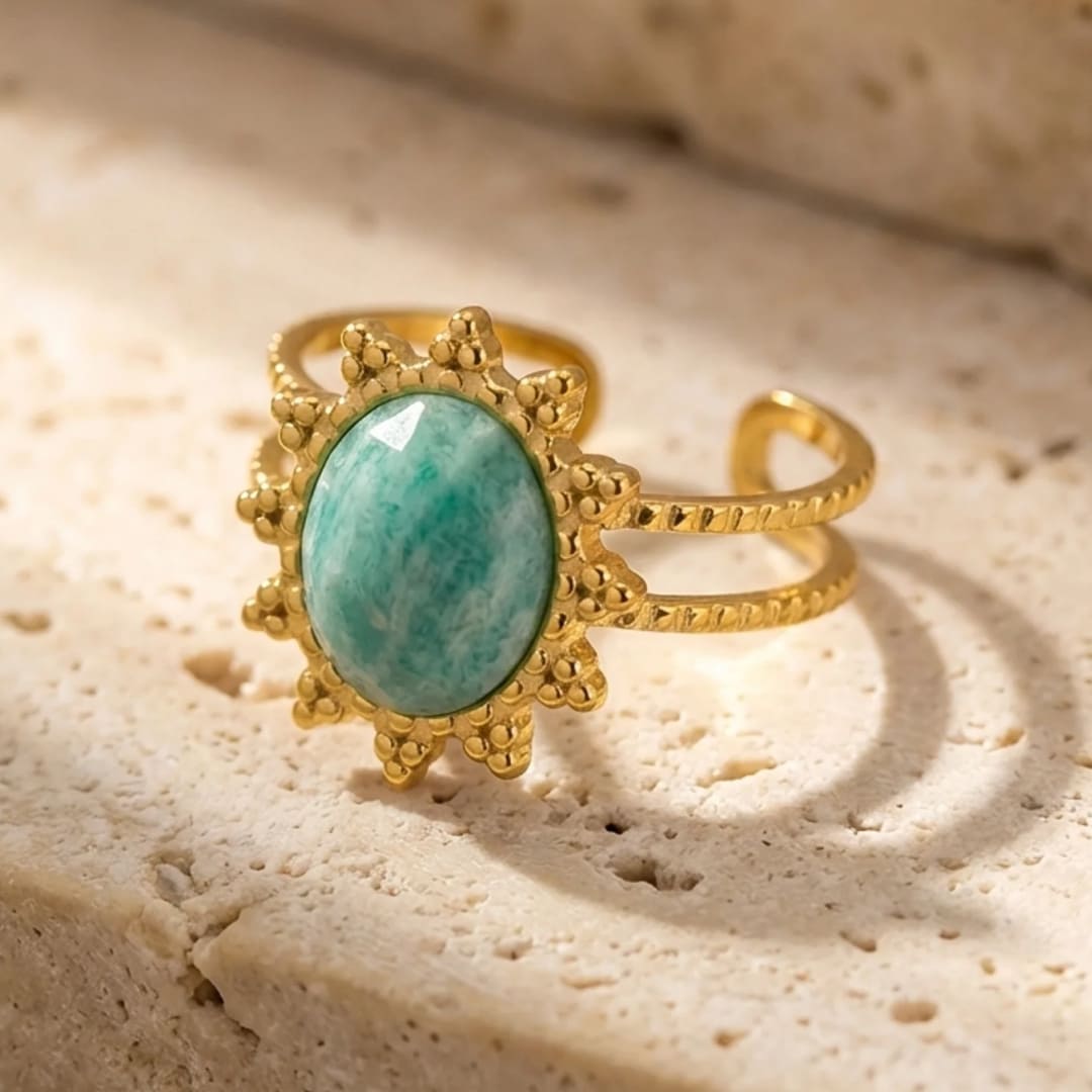 "Nalini" Ring in Amazonite
