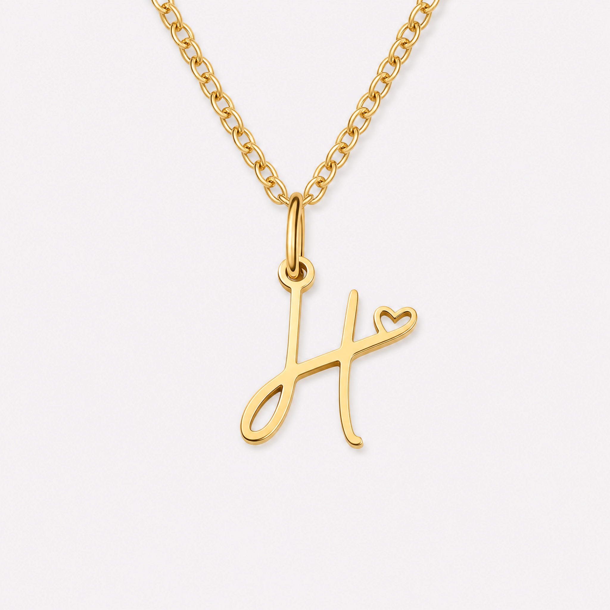 Carina Heart Initial Necklace