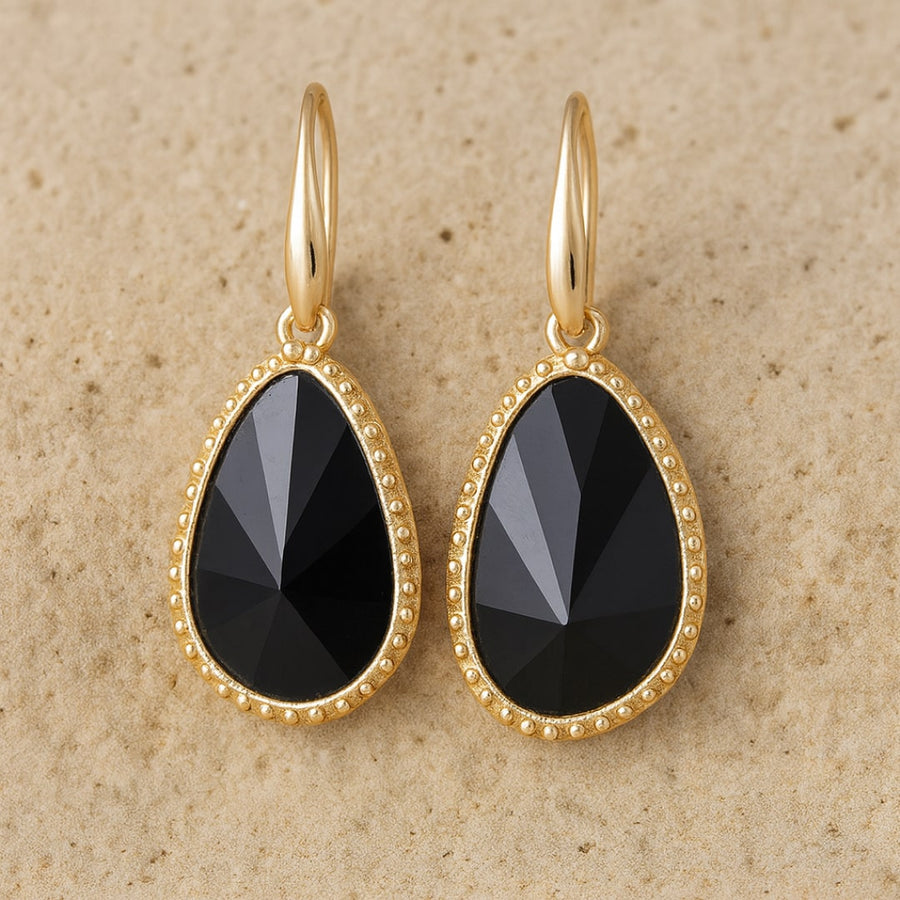 "Symbol of Strength" Earrings in Onyx
