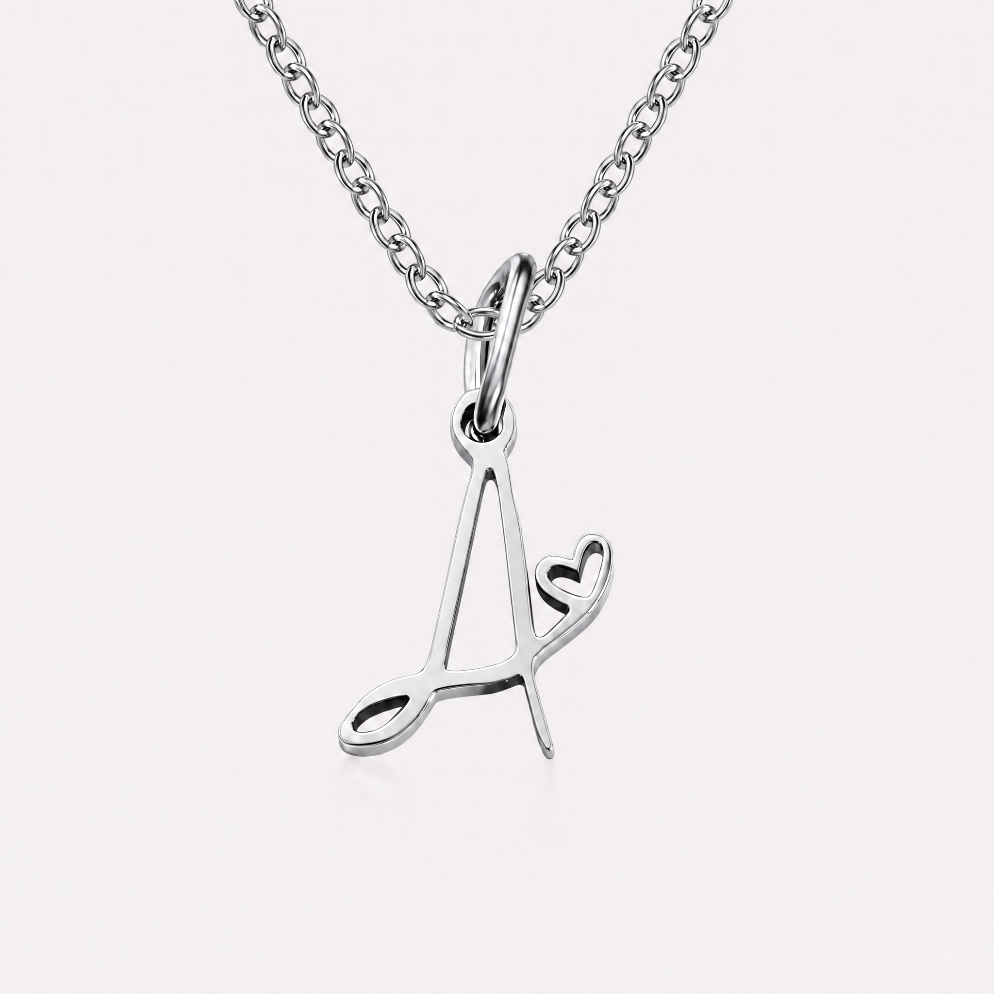 Carina Heart Initial Necklace