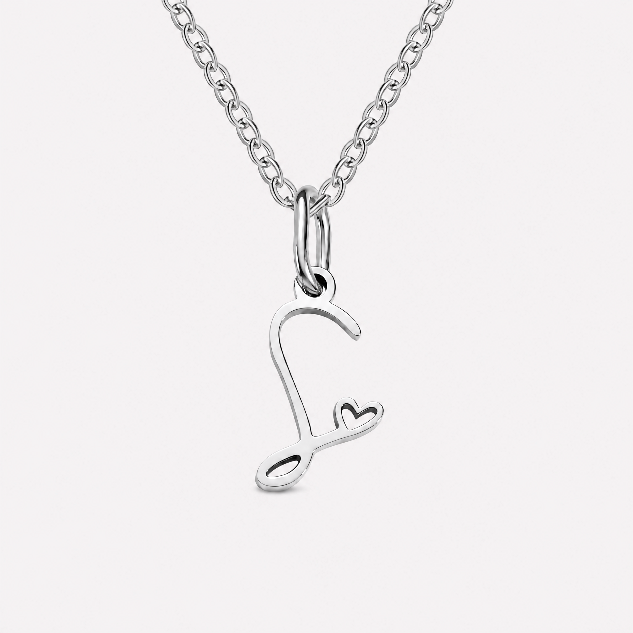 Carina Heart Initial Necklace