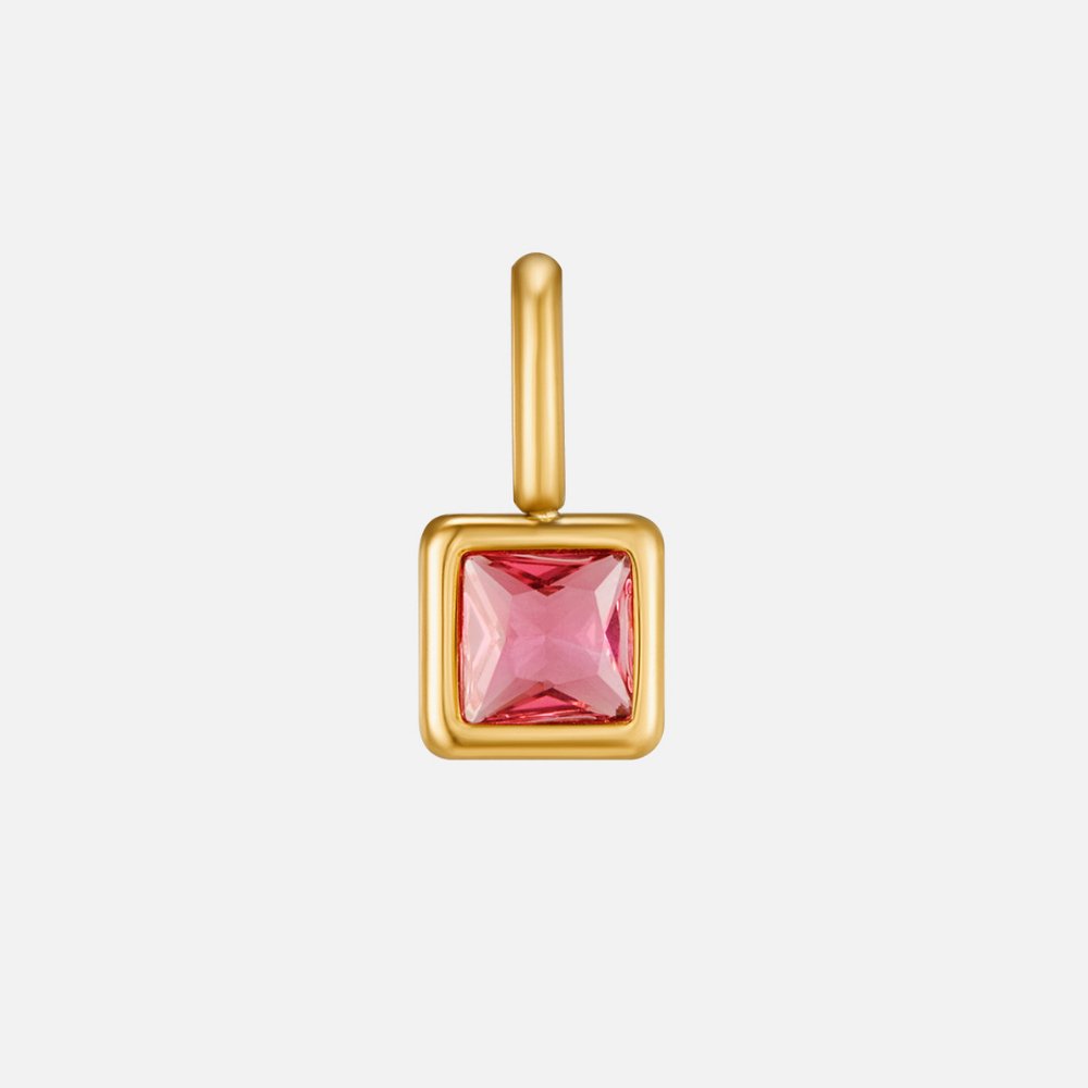 Benedetta Square Birthstone Necklace
