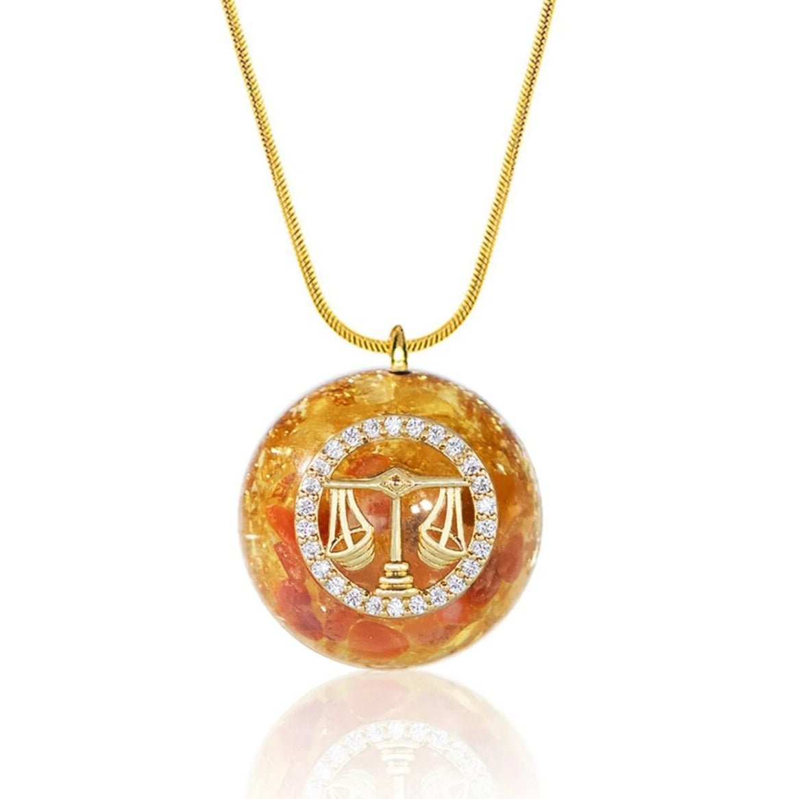 "Astrological Sign" Orgonite Pendant in Stone Chips