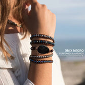 "Symbol of Mastery" Wrap Bracelet in Onyx